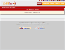 Tablet Screenshot of login02.chillifire.net